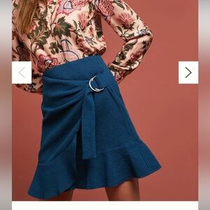 Maeve Tamoria Wrap Skirt Blue 2